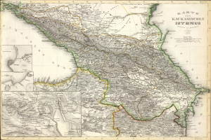 Eine alte Landkarte des Königreichs Iran aus dem Jahr 1856, gerahmt und zeigt die Provinzen Irans und Iraks.
