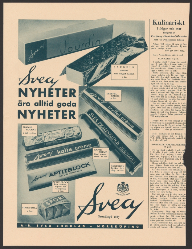 Eine Werbung mit einer Zigarettenpackung und beschreibendem Text.