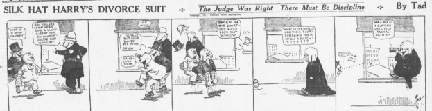 Ein Cartoon von einem Mann in einem schwarzen Anzug und einer Frau in einem Kleid mit einem schwarzen Schultertuch, beide mit ernsten Gesichtern, die über eine Scheidungsklage diskutieren, mit dem Text 'Scheidungsklage' auf dem Bild.